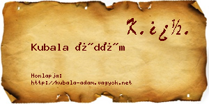 Kubala Ádám névjegykártya